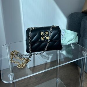 OFF-WHITE Jackhammer 17 quilted leather shoulder bag